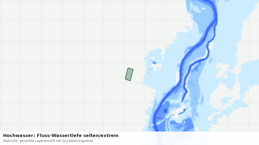 Statische Kartenansicht: Hochwasser: Fluss-Wassertiefe selten/extrem