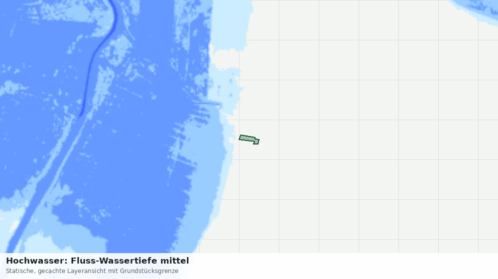 Statische Kartenansicht: Hochwasser: Fluss-Wassertiefe mittel