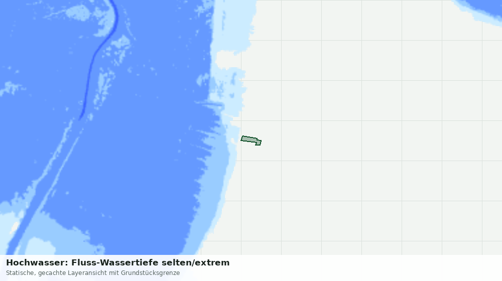 Statische Kartenansicht: Hochwasser: Fluss-Wassertiefe selten/extrem