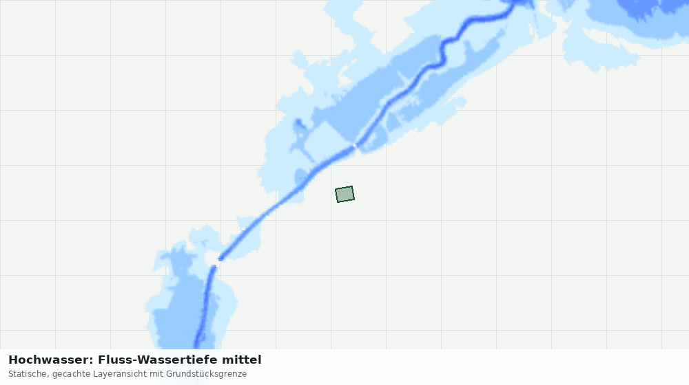 Statische Kartenansicht: Hochwasser: Fluss-Wassertiefe mittel