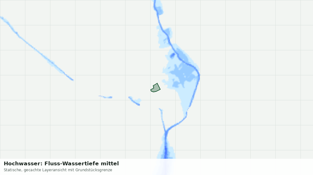Statische Kartenansicht: Hochwasser: Fluss-Wassertiefe mittel