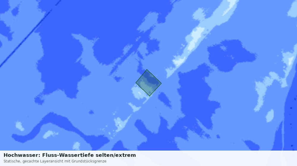 Statische Kartenansicht: Hochwasser: Fluss-Wassertiefe selten/extrem
