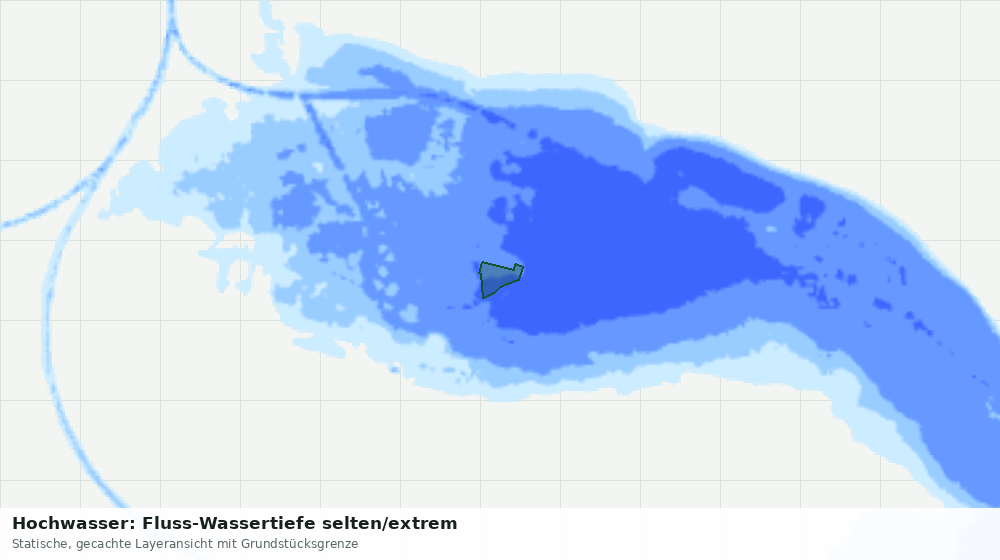 Statische Kartenansicht: Hochwasser: Fluss-Wassertiefe selten/extrem