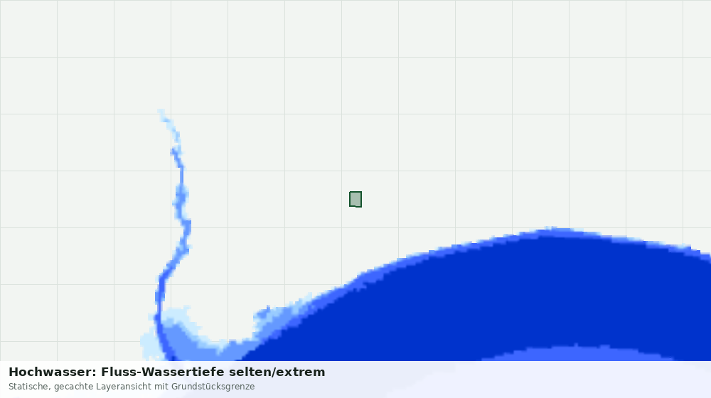 Statische Kartenansicht: Hochwasser: Fluss-Wassertiefe selten/extrem