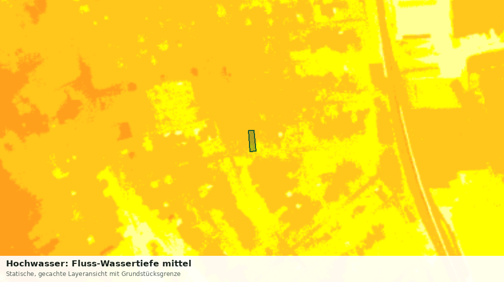 Statische Kartenansicht: Hochwasser: Fluss-Wassertiefe mittel