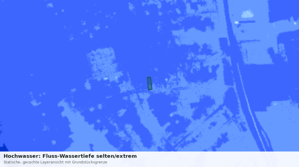Statische Kartenansicht: Hochwasser: Fluss-Wassertiefe selten/extrem