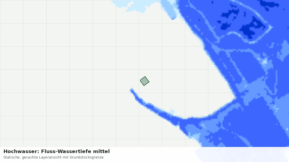 Statische Kartenansicht: Hochwasser: Fluss-Wassertiefe mittel