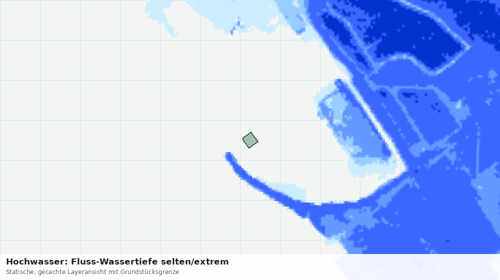 Statische Kartenansicht: Hochwasser: Fluss-Wassertiefe selten/extrem