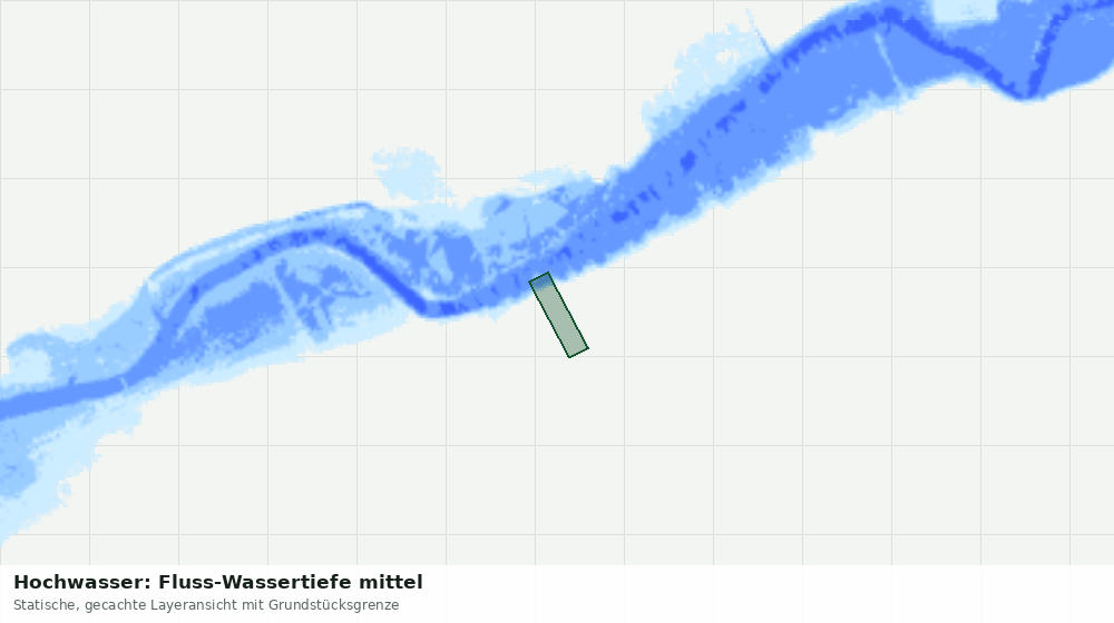 Statische Kartenansicht: Hochwasser: Fluss-Wassertiefe mittel