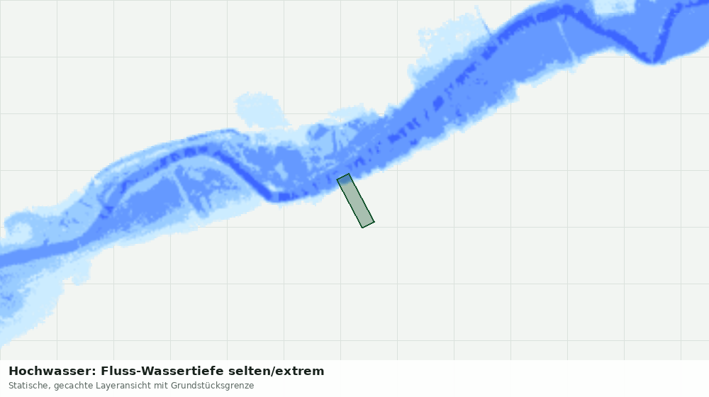 Statische Kartenansicht: Hochwasser: Fluss-Wassertiefe selten/extrem