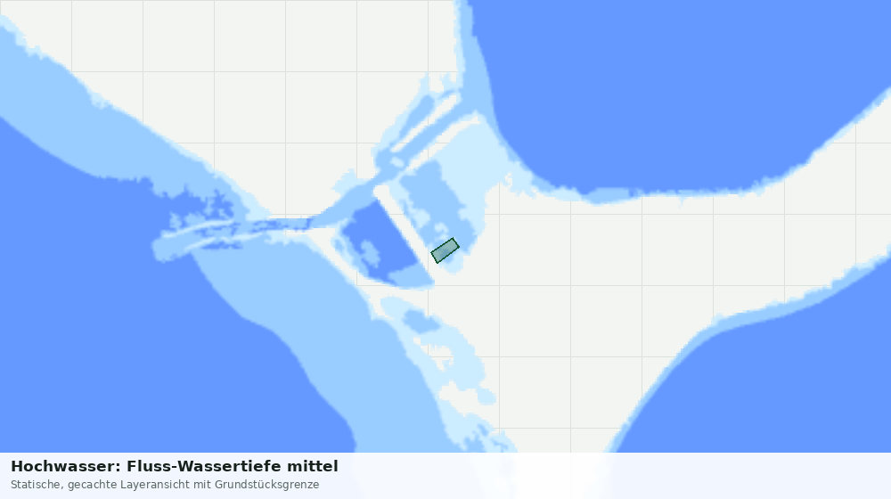 Statische Kartenansicht: Hochwasser: Fluss-Wassertiefe mittel