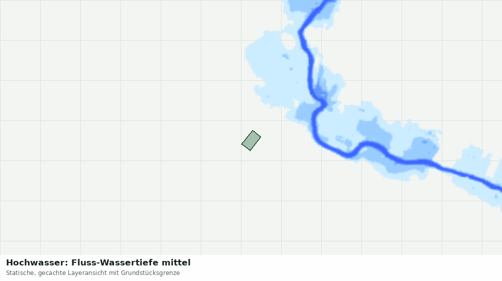 Statische Kartenansicht: Hochwasser: Fluss-Wassertiefe mittel