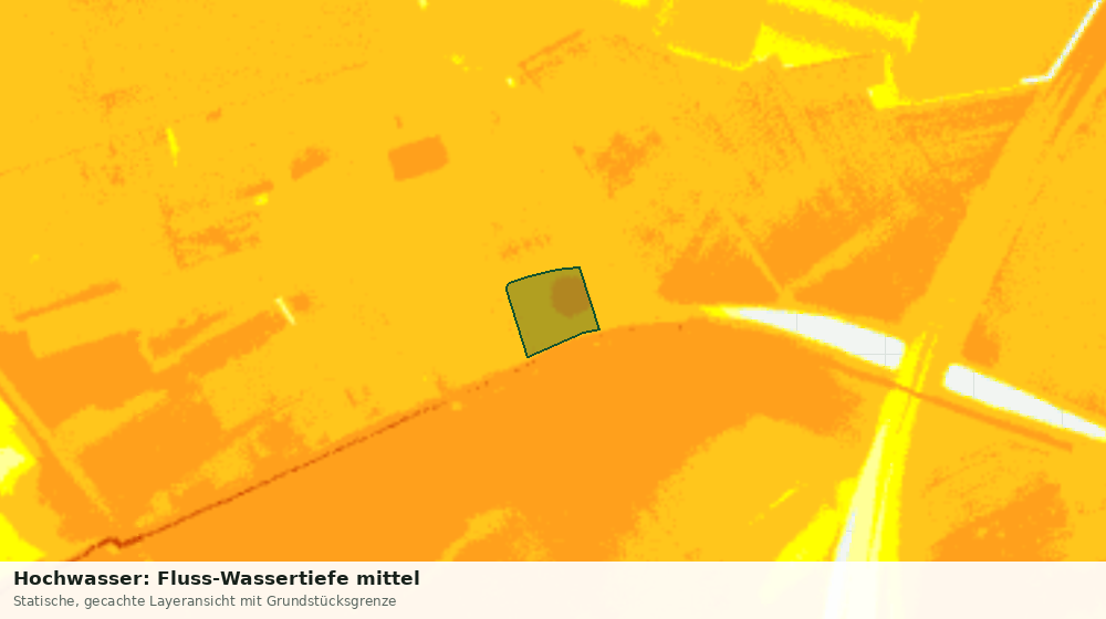 Statische Kartenansicht: Hochwasser: Fluss-Wassertiefe mittel