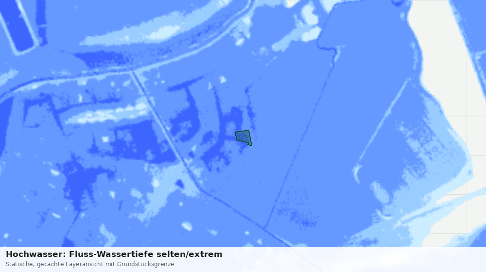 Statische Kartenansicht: Hochwasser: Fluss-Wassertiefe selten/extrem