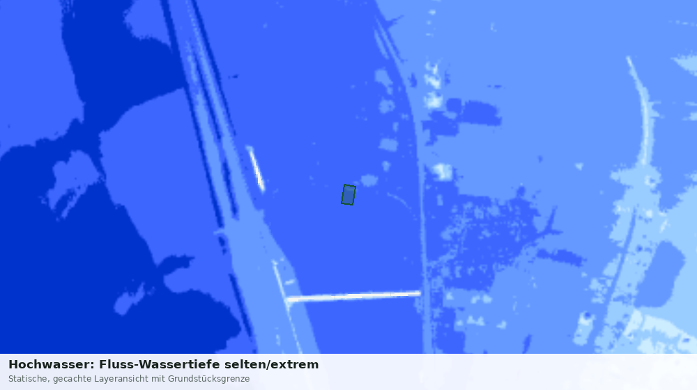 Statische Kartenansicht: Hochwasser: Fluss-Wassertiefe selten/extrem