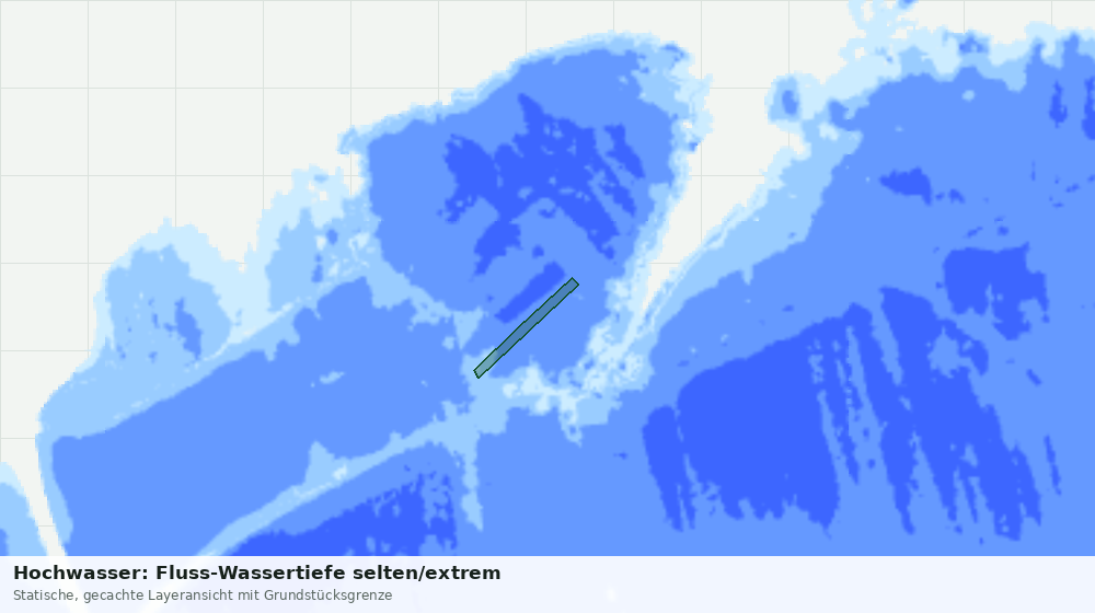 Statische Kartenansicht: Hochwasser: Fluss-Wassertiefe selten/extrem