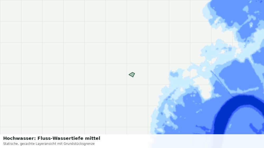 Statische Kartenansicht: Hochwasser: Fluss-Wassertiefe mittel