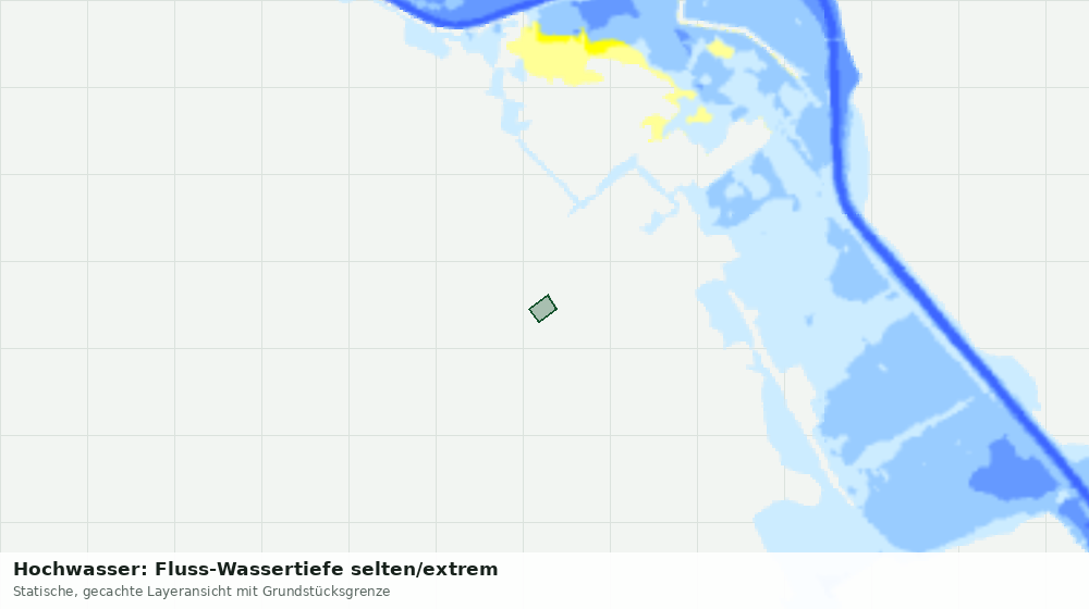 Statische Kartenansicht: Hochwasser: Fluss-Wassertiefe selten/extrem