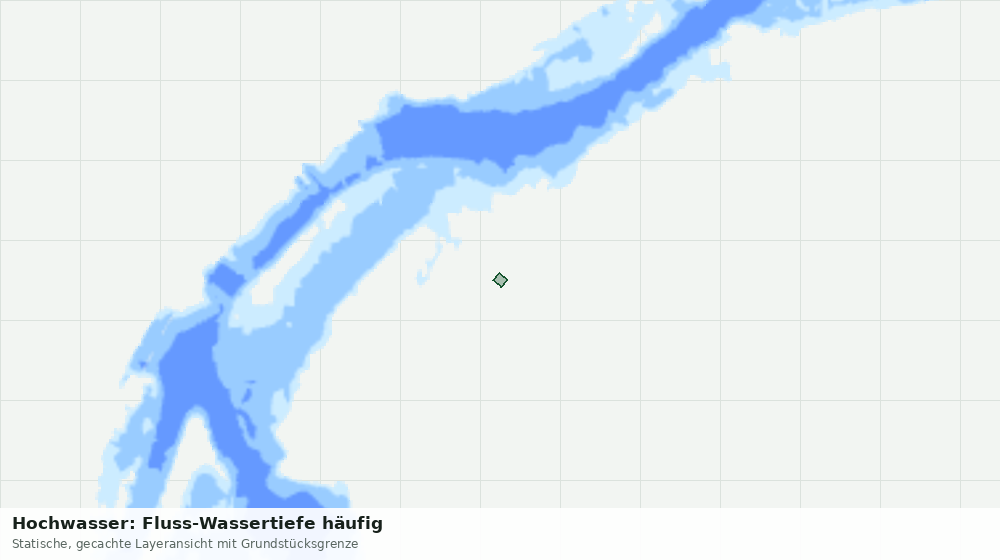 Statische Kartenansicht: Hochwasser: Fluss-Wassertiefe häufig