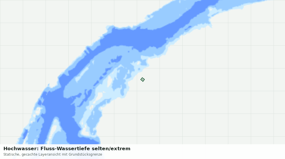 Statische Kartenansicht: Hochwasser: Fluss-Wassertiefe selten/extrem
