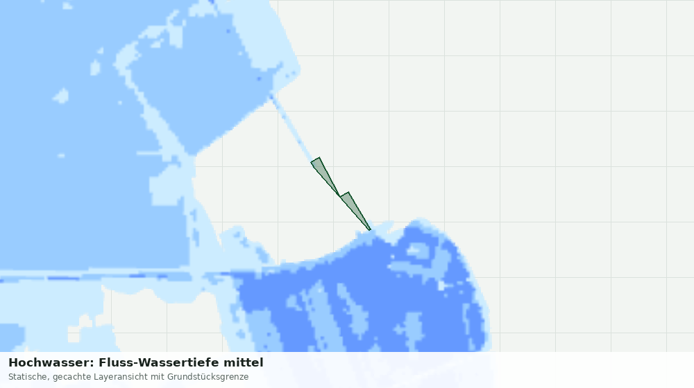 Statische Kartenansicht: Hochwasser: Fluss-Wassertiefe mittel
