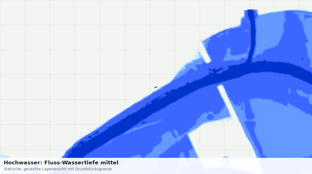 Statische Kartenansicht: Hochwasser: Fluss-Wassertiefe mittel