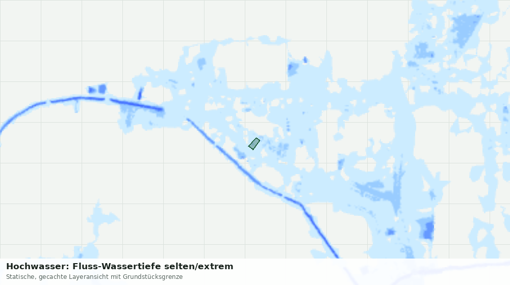 Statische Kartenansicht: Hochwasser: Fluss-Wassertiefe selten/extrem