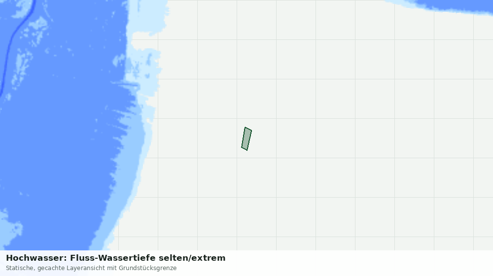 Statische Kartenansicht: Hochwasser: Fluss-Wassertiefe selten/extrem