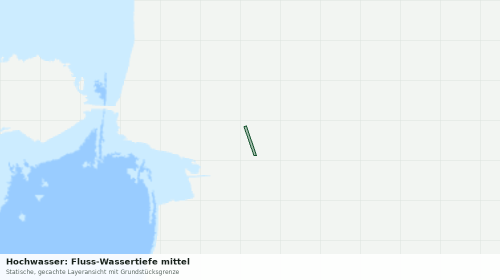 Statische Kartenansicht: Hochwasser: Fluss-Wassertiefe mittel