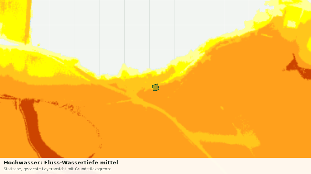 Statische Kartenansicht: Hochwasser: Fluss-Wassertiefe mittel