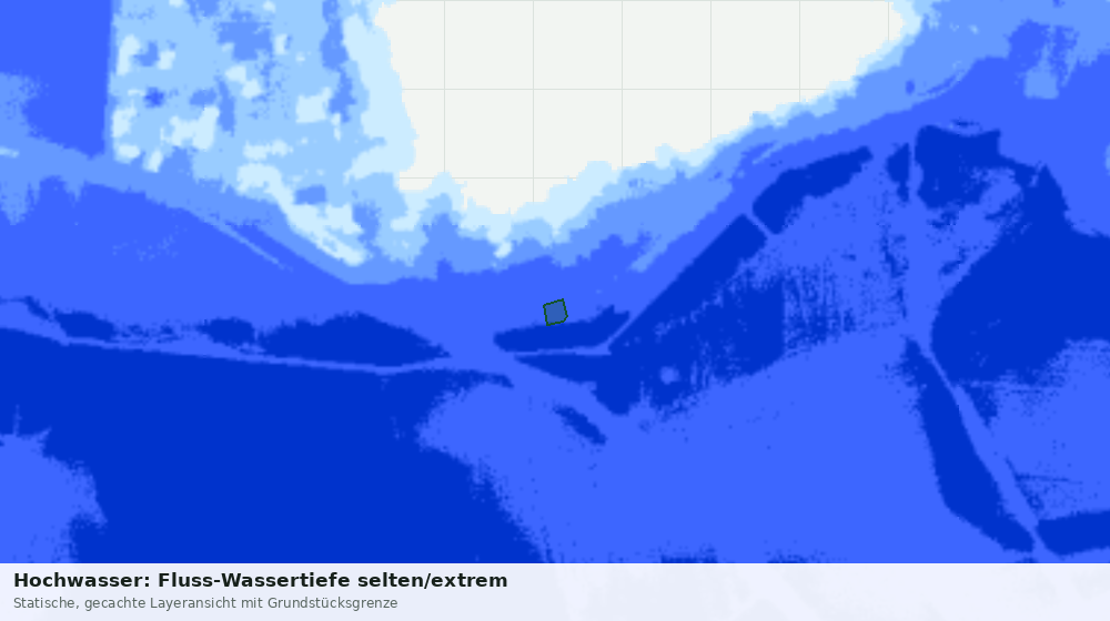 Statische Kartenansicht: Hochwasser: Fluss-Wassertiefe selten/extrem