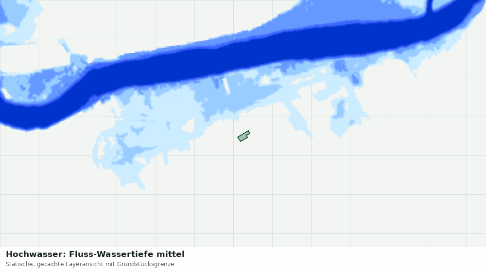 Statische Kartenansicht: Hochwasser: Fluss-Wassertiefe mittel