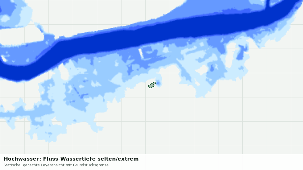Statische Kartenansicht: Hochwasser: Fluss-Wassertiefe selten/extrem