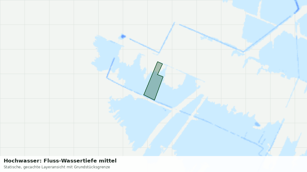 Statische Kartenansicht: Hochwasser: Fluss-Wassertiefe mittel