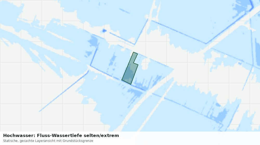 Statische Kartenansicht: Hochwasser: Fluss-Wassertiefe selten/extrem