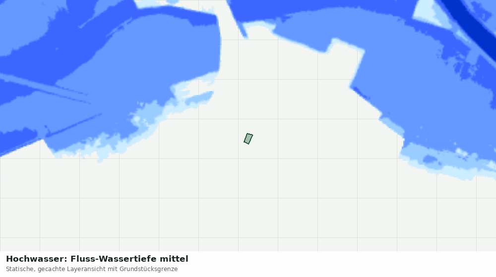 Statische Kartenansicht: Hochwasser: Fluss-Wassertiefe mittel