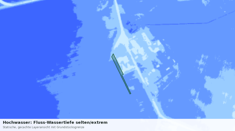 Statische Kartenansicht: Hochwasser: Fluss-Wassertiefe selten/extrem