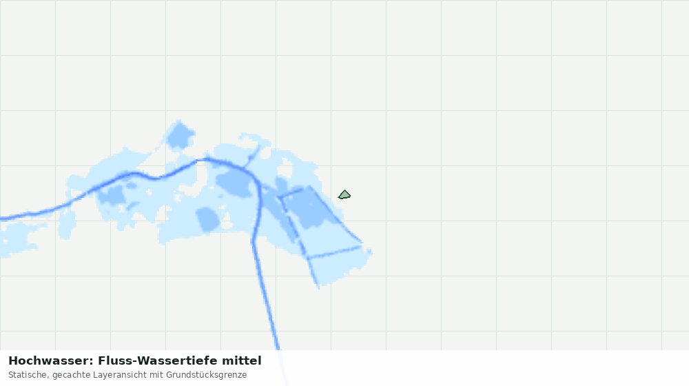 Statische Kartenansicht: Hochwasser: Fluss-Wassertiefe mittel