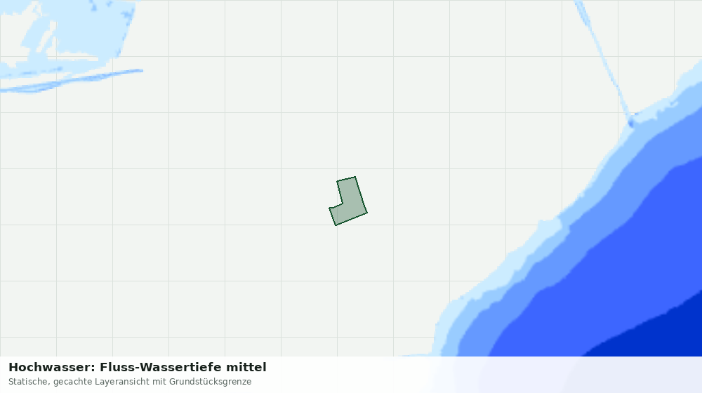 Statische Kartenansicht: Hochwasser: Fluss-Wassertiefe mittel