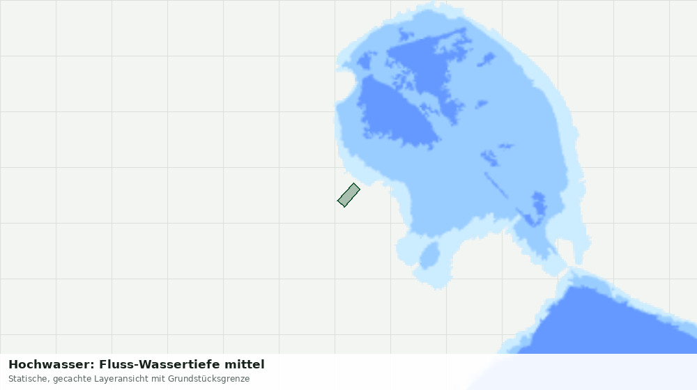 Statische Kartenansicht: Hochwasser: Fluss-Wassertiefe mittel