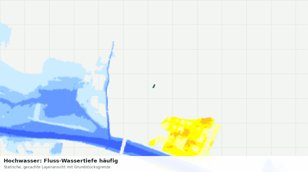 Statische Kartenansicht: Hochwasser: Fluss-Wassertiefe häufig