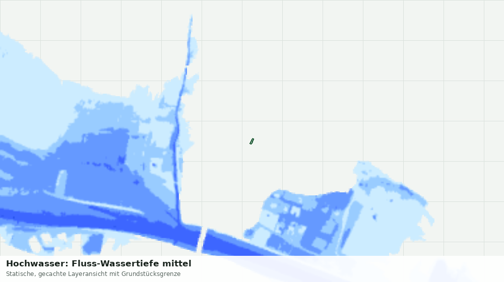 Statische Kartenansicht: Hochwasser: Fluss-Wassertiefe mittel