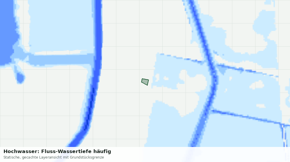 Statische Kartenansicht: Hochwasser: Fluss-Wassertiefe häufig