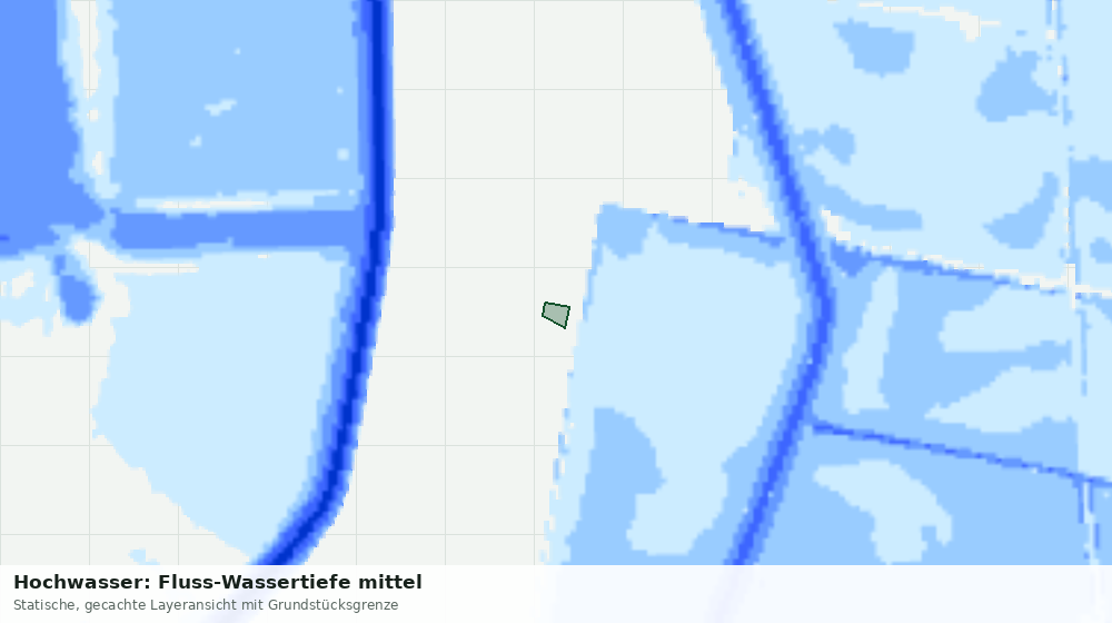 Statische Kartenansicht: Hochwasser: Fluss-Wassertiefe mittel