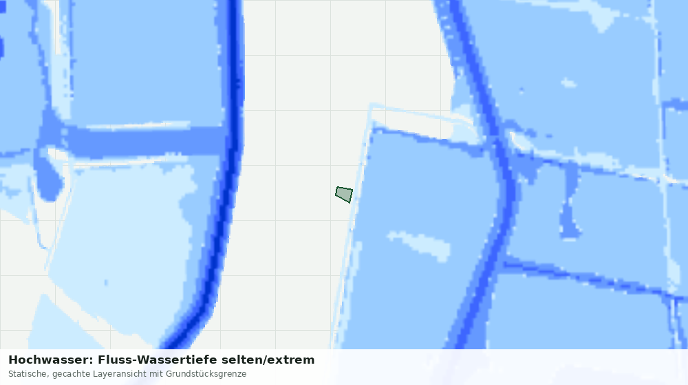 Statische Kartenansicht: Hochwasser: Fluss-Wassertiefe selten/extrem