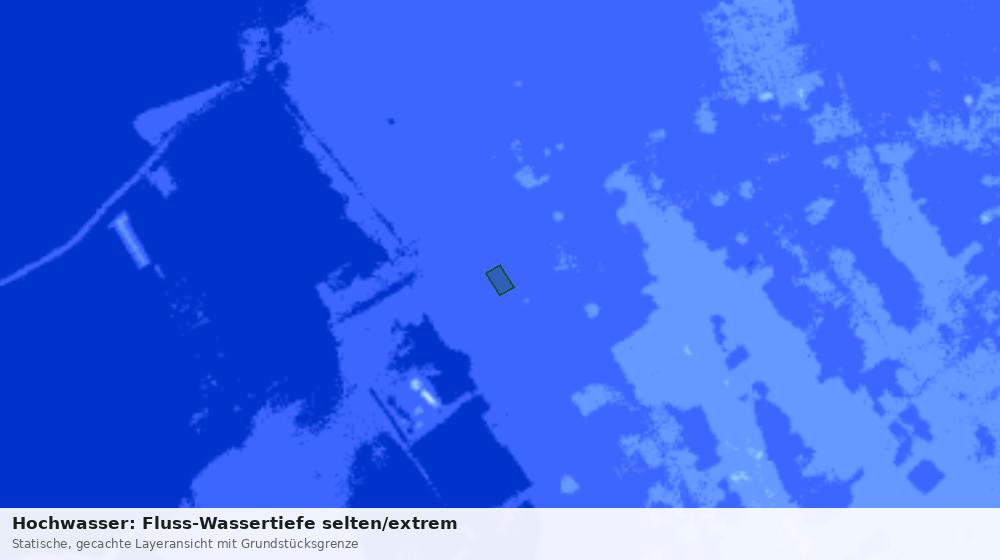 Statische Kartenansicht: Hochwasser: Fluss-Wassertiefe selten/extrem