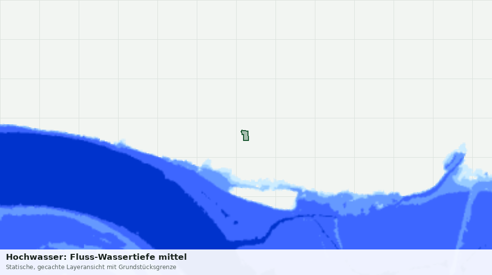Statische Kartenansicht: Hochwasser: Fluss-Wassertiefe mittel