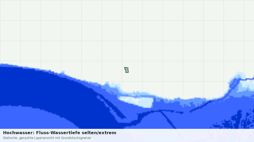 Statische Kartenansicht: Hochwasser: Fluss-Wassertiefe selten/extrem