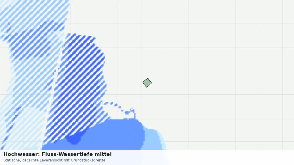 Statische Kartenansicht: Hochwasser: Fluss-Wassertiefe mittel