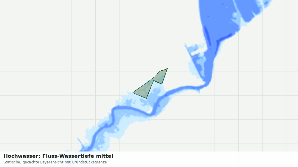 Statische Kartenansicht: Hochwasser: Fluss-Wassertiefe mittel